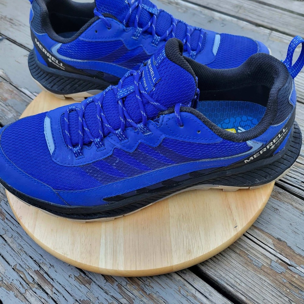Merrell Hiking Shoes Mens 13 GoreTex GTX Speed Strike 2 Sapphire Blue Waterproof